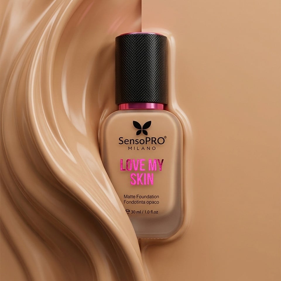 Reducere 50% – Fond de ten Love My Skin, cu vitamina E, SensoPRO Milano, S03 Light-Warm 2 cu vitamina E