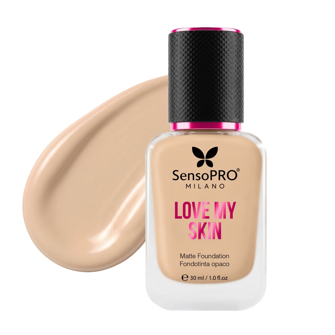 Reducere 50% – Fond de ten Love My Skin, cu vitamina E, SensoPRO Milano, S03 Light-Warm 1 Fond de ten Love My Skin