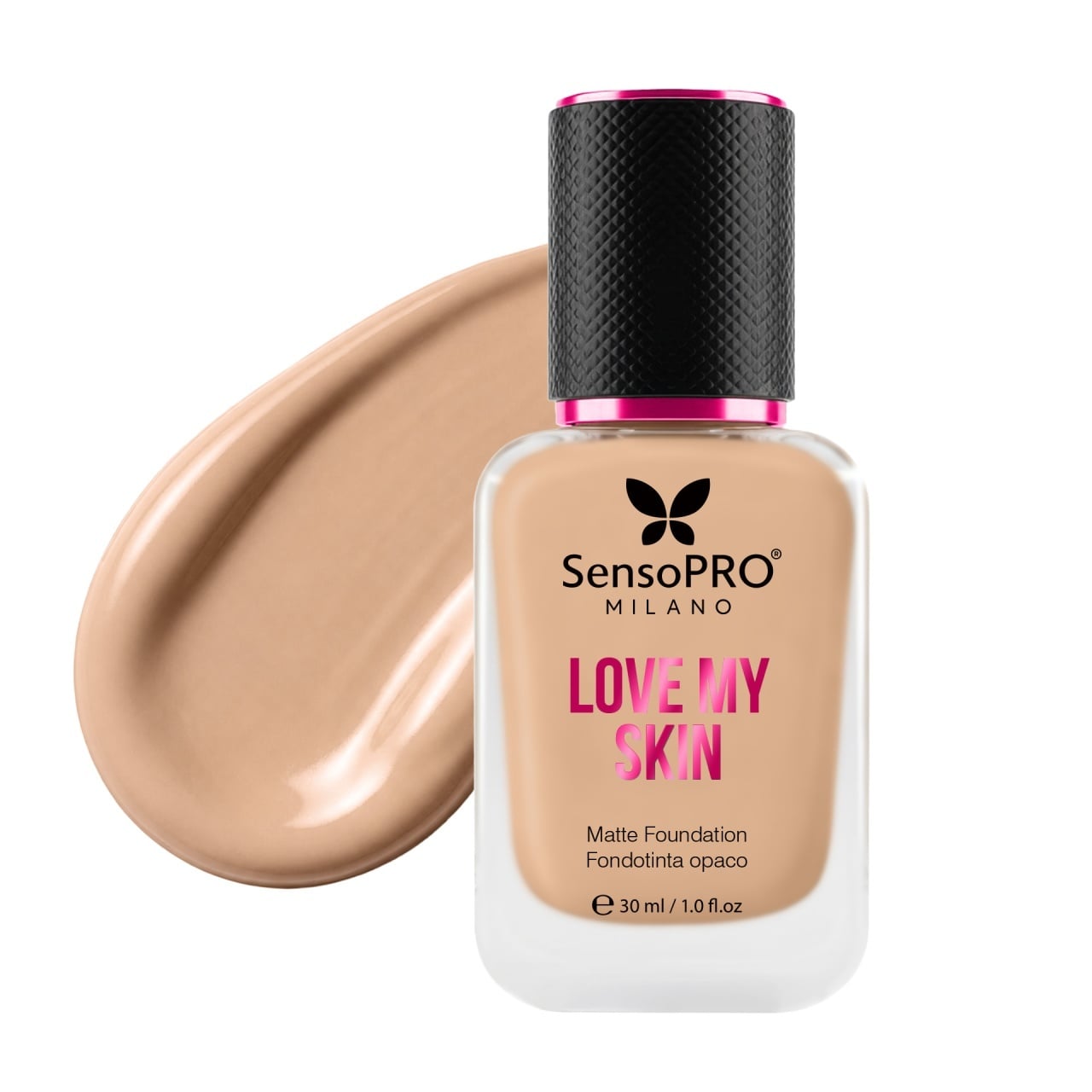 Reducere 50% – Fond de ten Love My Skin, cu vitamina E, SensoPRO Milano, S04 Light-Medium Neutral 1 Fond de ten Love My Skin