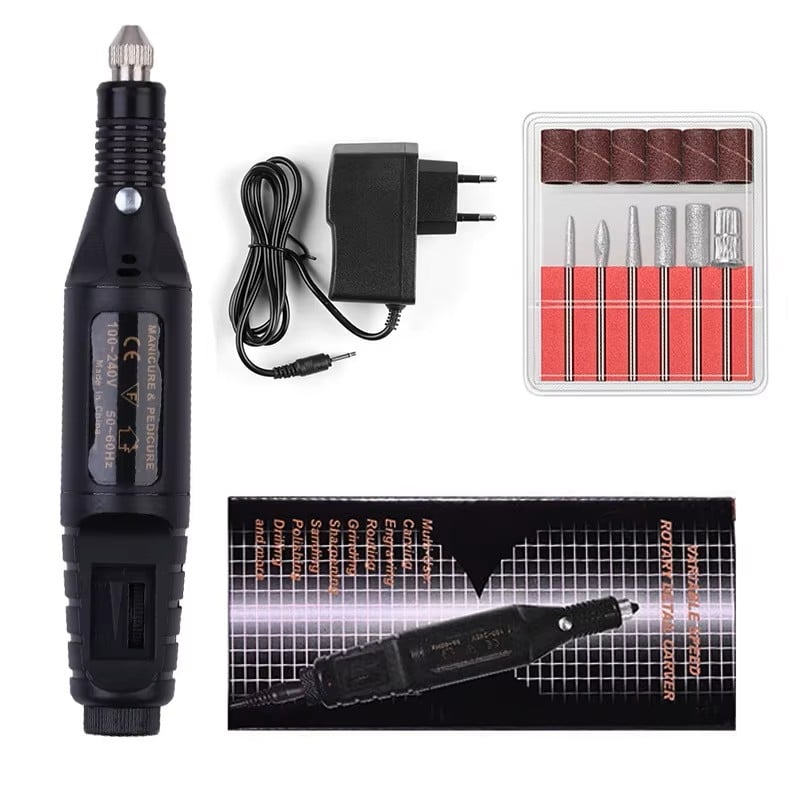 Reducere 38% – Freza Unghii Semiprofesionala, 20000 Rpm, 6 capete, FZ001 1 Freza Unghii Semiprofesionala