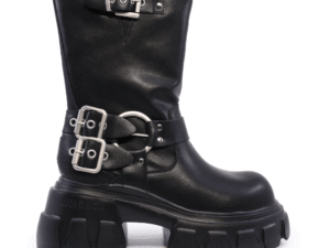 Ghete biker femei Luca di Gioia negre din piele naturală 3848DG123N