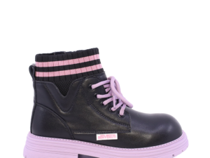 Ghete copii Benvenuti negre din piele naturală 3790FG014N
