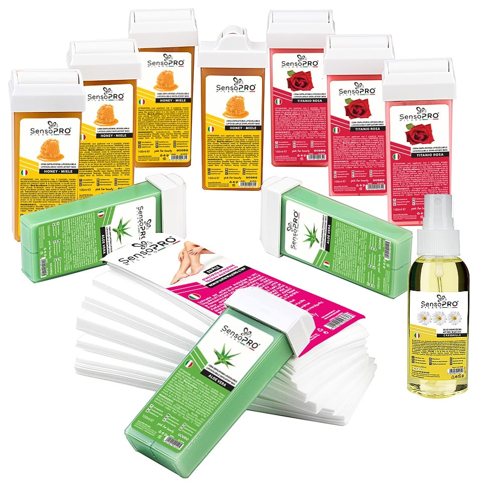 Reducere 45% – Kit Epilare Ceara Consumabile SensoPRO Milano, Velvet Touch 1 Kit Epilare Ceara Consumabile SensoPRO Milano