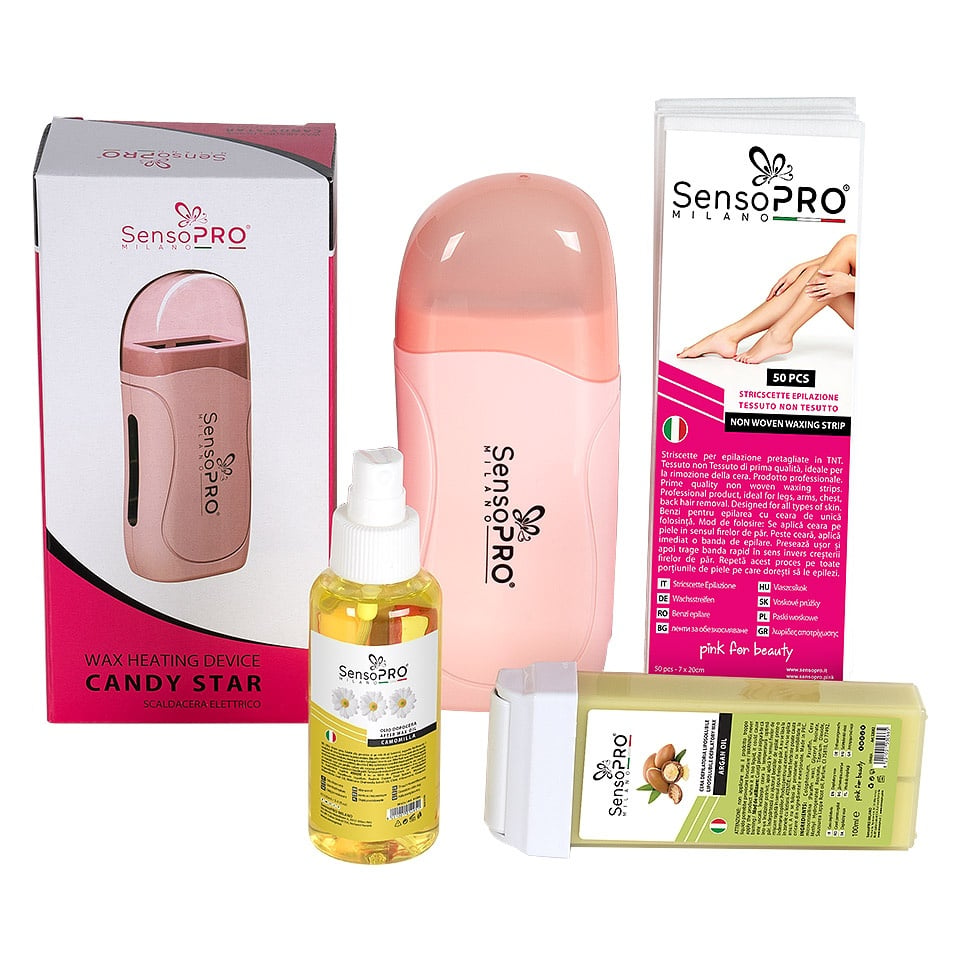 Reducere 45% – Kit Epilare Ceara SensoPRO Argan Oil 1 Kit Epilare Ceara SensoPRO Argan Oil
