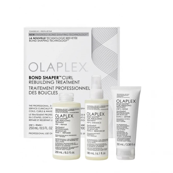 Reducere 20% – Kit tratament pentru păr creț și definirea buclelor Bond Shaper Curl Rebuilding, Olaplex 1 Kit tratament pentru păr creț și definirea buclelor Bond Shaper Curl Rebuilding