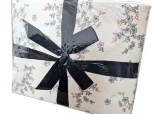Lenjerie cu elastic 180x200 Creponata Flowers V16 6 Piese (Finet)