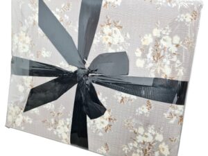 Lenjerie cu elastic 180x200 Creponata Flowers V17 6 Piese (Finet)