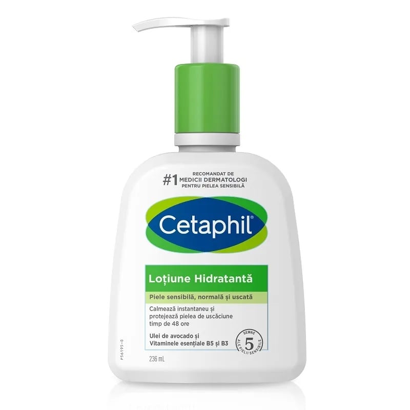 Reducere 25% – Lotiune hidratanta pentru piele uscata si sensibila Cetaphil, 236ml, Galderma 1 Lotiune hidratanta pentru piele uscata si sensibila Cetaphil
