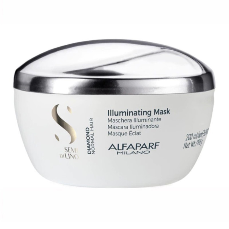 Reducere 14% – Masca de Par pentru Stralucire Alfaparf Semi di Lino Diamond Iluminating Mask, 200 ml 1 Masca de Par pentru Stralucire Alfaparf Semi di Lino Diamond Iluminating Mask