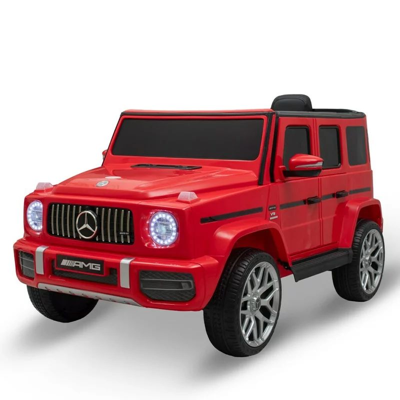 Mașinuța electrică, Baby Mix, Mercedes AMG G63, 12V, Pana la 25 kg, Conexiune USB, Cu lumini LED și muzica, Red