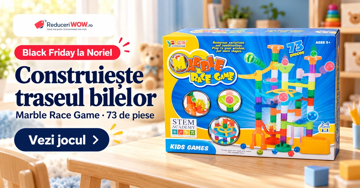 Marble Race Game: construiești traseul, apoi începe cursa bilelor