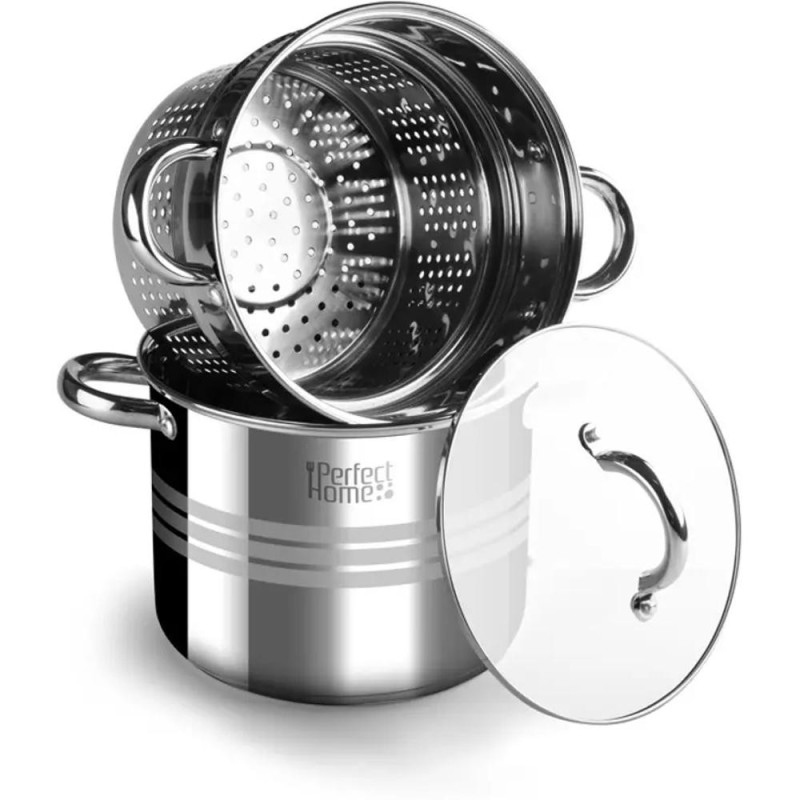 Reducere 14% – Oala pentru Paste, Inox, 4.5 l, 20 x 16 cm, Argintie, Perfect Home 1 Oala pentru Paste