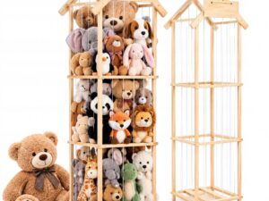 Organizator vertical pentru jucarii si plusuri cu 3 niveluri