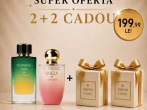 Pachet Scandal King + Scandal Queen + 2 parfumuri cadou
