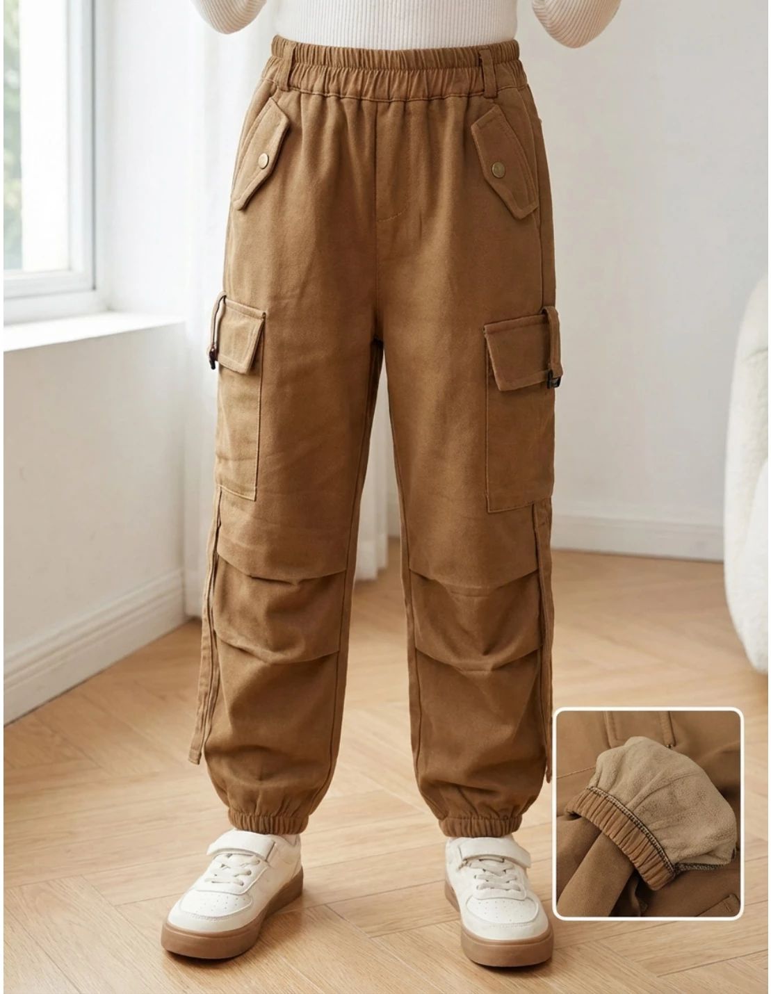 Pantaloni imblaniti, Cargo Tactics, maro-deschis