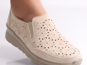 Pantofi dama casual Bej din Piele Ecologica Corza