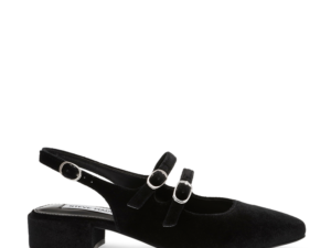 Pantofi decupați femei Steve Madden Cityview negri din catifea 1468DDCITYVIEWVN