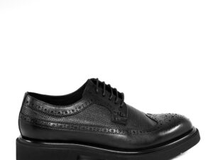 Pantofi derby bărbați  Enzo Bertini negri din piele naturală 1780BP8391N