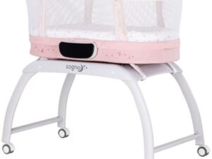 Patut cu leganare si cantar integrat Chipolino Sogno 2 in 1 pink