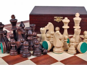 Piese lemn Staunton 5 in cutie  cu tabla mahon nr. 5