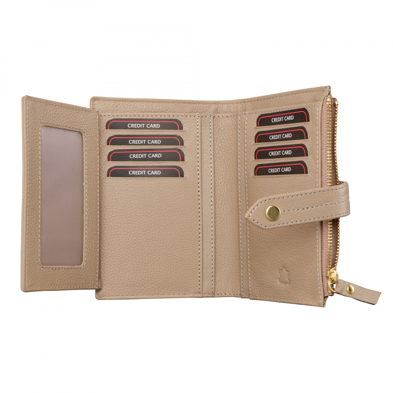 Reducere 65% – Portofel dama Marquise, Leandra PT1500, piele naturala, Crem 2 Leandra PT1500