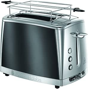 Reducere 20% – Prajitor de paine Russell Hobbs Luna, 2 fante, prajire rapida 55%, gratar chifle, tava firimituri detasabila, gri 1 Prajitor de paine Russell Hobbs Luna