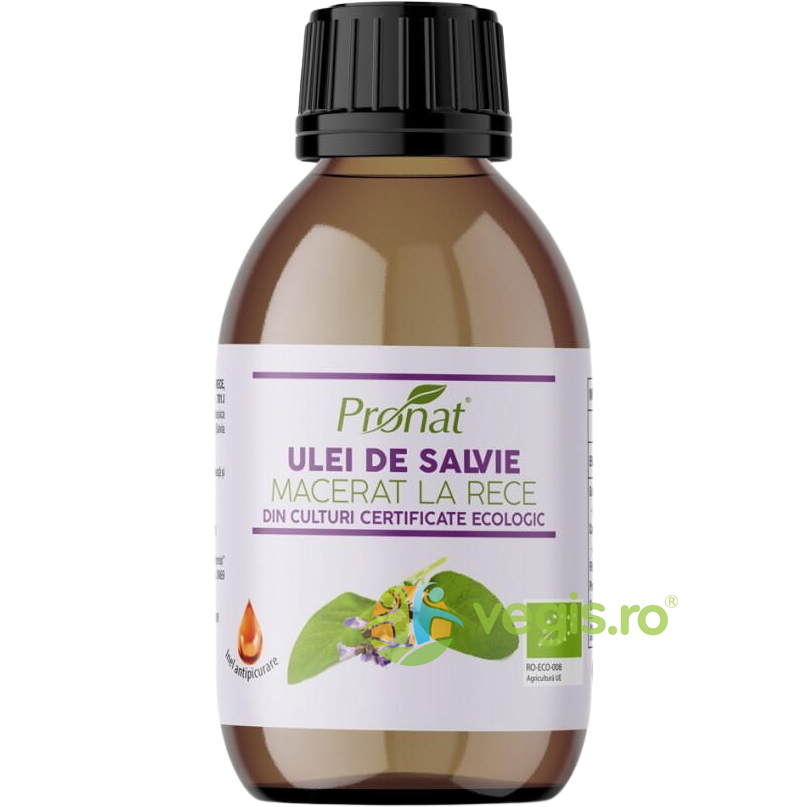 Reducere 15% – Ulei de Salvie Macerat la Rece Ecologic/Bio 100ml 1 Ulei de Salvie Macerat la Rece Ecologic/Bio 100ml