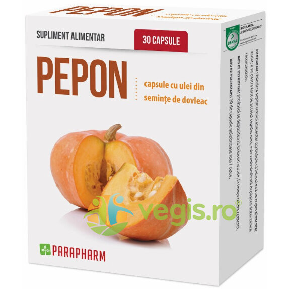 Reducere 23% – Pepon - Capsule cu Ulei de Dovleac 30cps moi 1 Pepon - Capsule cu Ulei de Dovleac 30cps moi