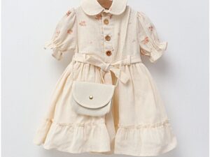 Rochita premium Olivia crem cu gentuta