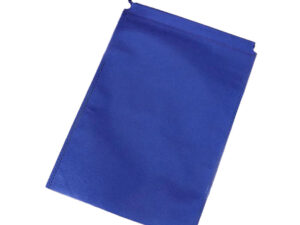 Săculeți non woven cu sfoară - albastru (set 50 buc) - 16x25cm