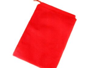Săculeți non woven cu sfoară - roșu (set 50 buc) - 30x39cm