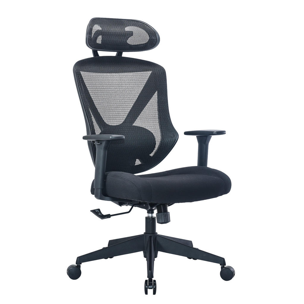 Reducere 30% – Scaun Rotativ, plasă tensionată, țesătură, negru 1 Scaun Rotativ