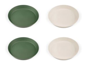 Set de farfurii bio Green/Cream