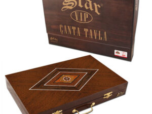 Set joc table backgammon VIP Star - 48 x 62 cm - Maro - IMPERFECT