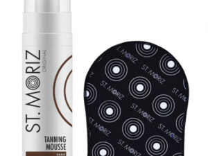 Set pentru autobronzare profesionala ST MORIZ cu Spuma Dark Fast Drying si Manusa Velvet Tanning Mitt