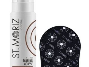 Set pentru autobronzare profesionala ST MORIZ cu Spuma Dark XL si Manusa