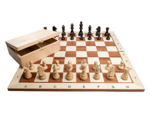 Set Sah German cu tabla pliabila si cutie piese - Natur