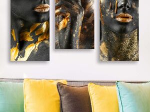 Set tablouri canvas (3 bucati) MDF0039 Multicolor 70x50 cm