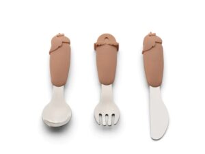Set tacamuri din inox si silicon - Unicorn Blush Pink