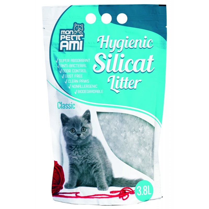 Reducere 38% – Nisip Silicat Pentru Pisici Mon Petit Ami CLasic 3.8 L 1 Nisip Silicat Pentru Pisici Mon Petit Ami CLasic 3.8 L
