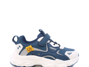 Sneakers baieți Benvenuti bleumarin din piele și  material textil  3791MP009BL