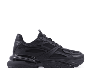 Sneakers bărbați Enzo Bertini negri din piele naturală  și textil  3660bp431n