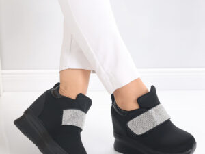Sneakers dama cu platforma Negri din Textil Orea