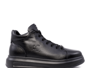 Sneakers high top bărbați Luca di Gioia negri din piele 3918BG146N