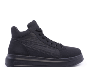 Sneakers high top bărbați Luca di Gioia negri din piele nabuck 3918BG154NN