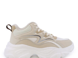 Sneakers high top Thezeus bej din piele și textil 3730DG1909BE
