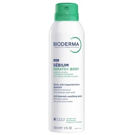 Reducere 20% – Spray Calmant Anti-Imperfectiuni pentru Corp Sebium Kerato+ Body, 150 ml – Bioderma 1 Spray Calmant Anti-Imperfectiuni pentru Corp Sebium Kerato+ Body
