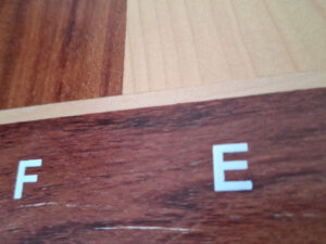 Tabla de sah din lemn padauk