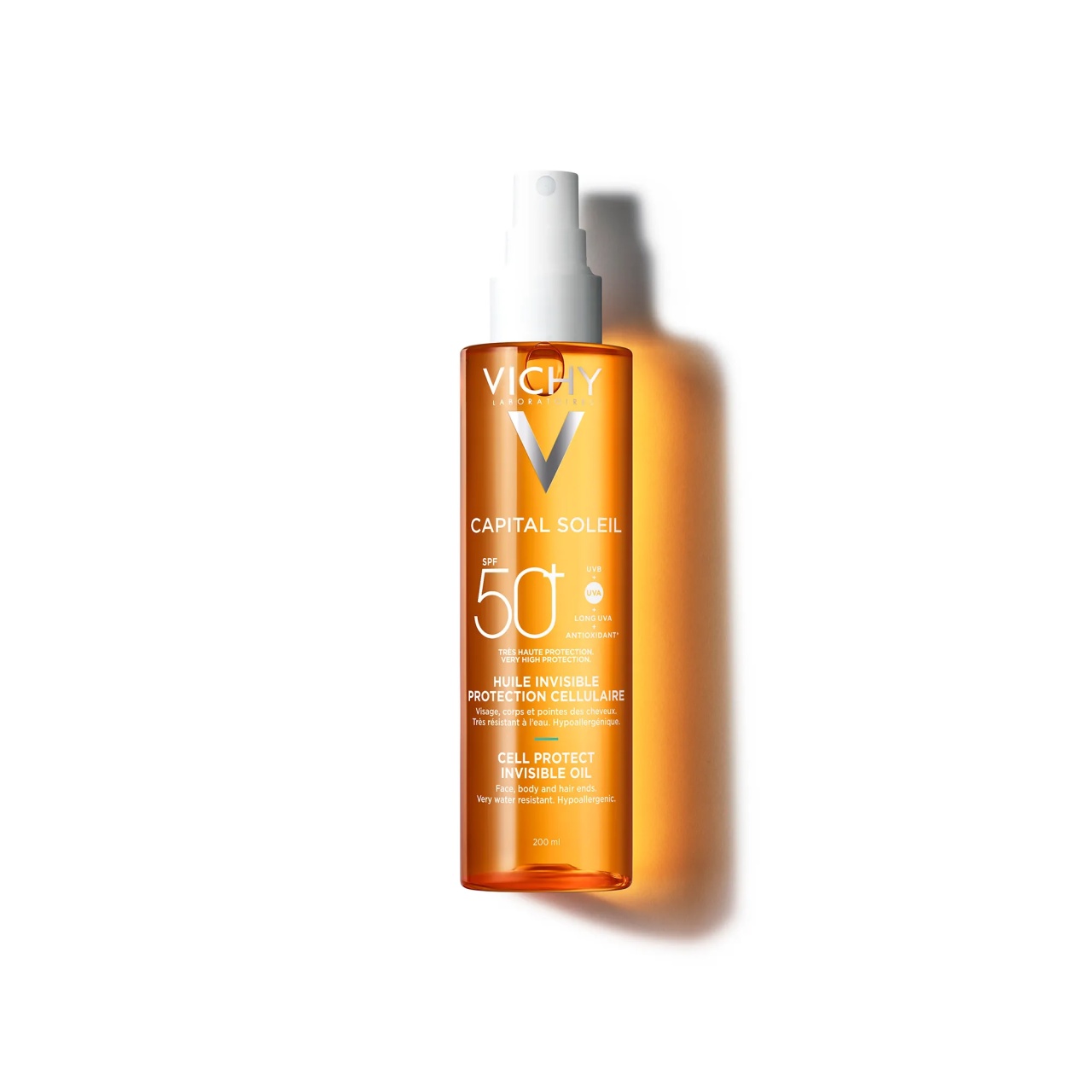 Reducere 35% – Ulei invizibil Capital Soleil Cell Protect SPF50+, 200ml, Vichy 1 Ulei invizibil Capital Soleil Cell Protect SPF50+