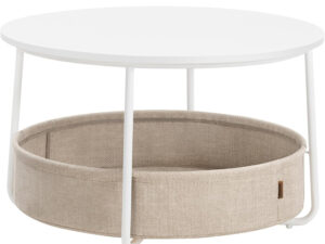Masuta cafea rotunda cos stofa stil modern priza usb